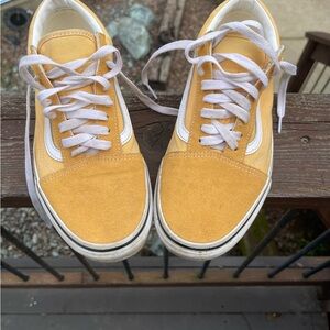 Vans Yellow and White Women's Sneakers
